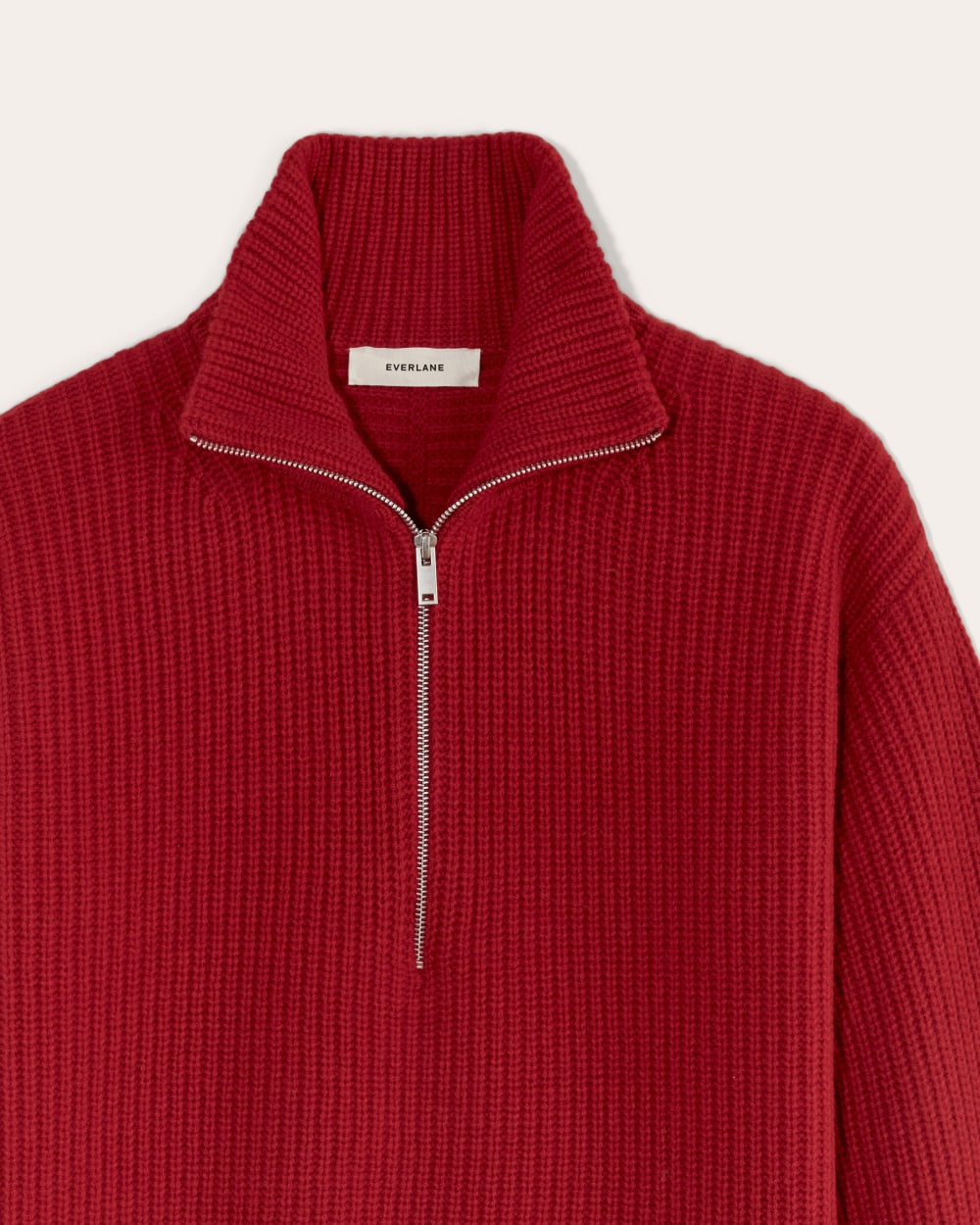 The Half-Zip Sweater in Luxe Merino | Berry Red – Everlane