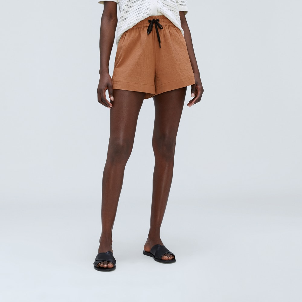 The Seersucker Boxer Short | Tawny Brown - XXS