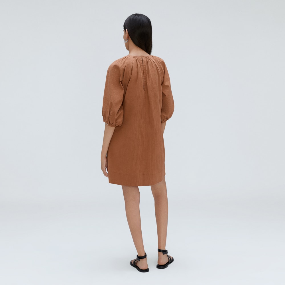 brown seersucker dress Clara Seersucker Dress