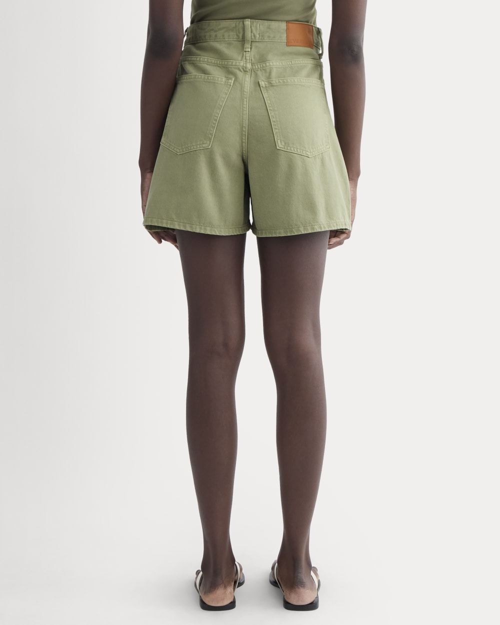 womens-a-line-denim-short-neutral-oil-green