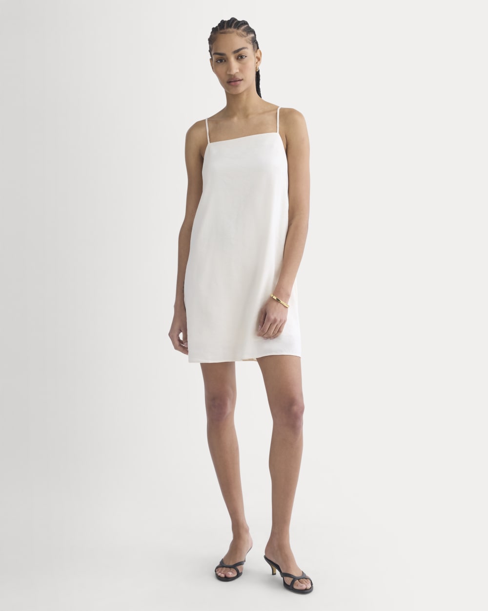 Everlane Mini Shift Dress, Stretch Linen, Bone, Size 2 Everlane Mini Shift Dress, Stretch Linen, Bone, Size 2
