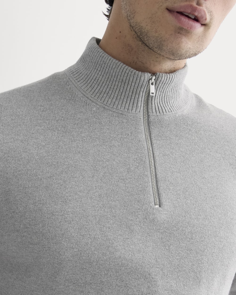 The No-Sweat Quarter-Zip | Heathered Grey – Everlane