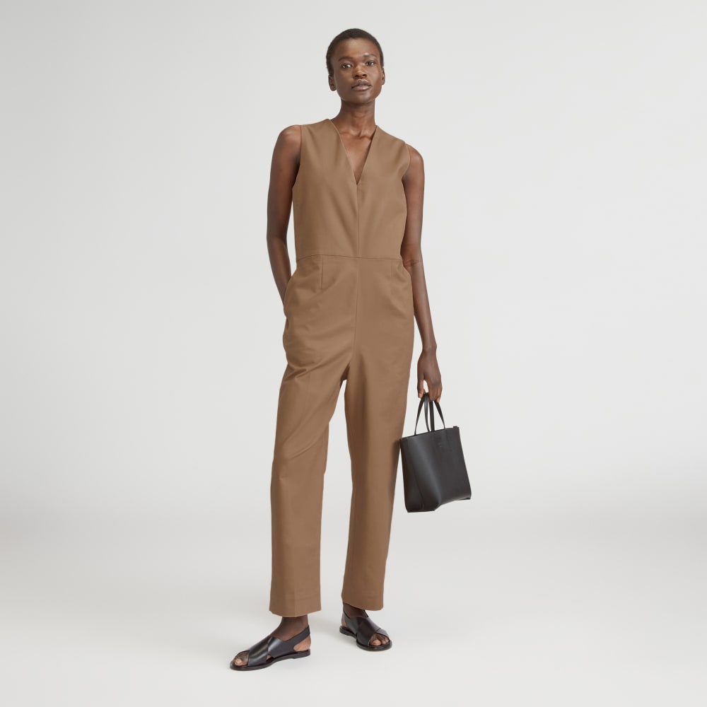 womens-structured-cotton-jumpsuit-toasted-coconut | primary