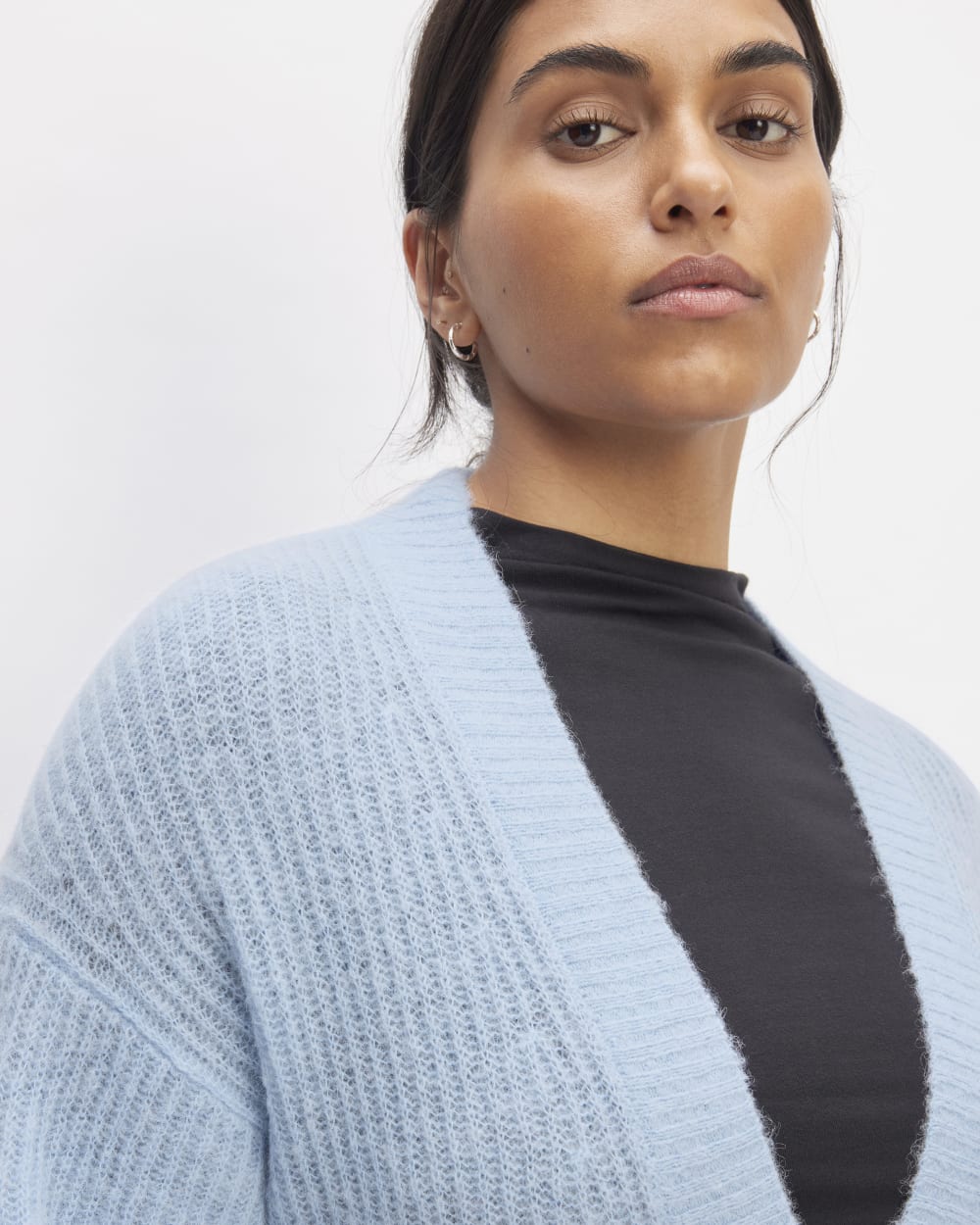 The Alpaca Oversized Cardigan | Chambray Blue – Everlane