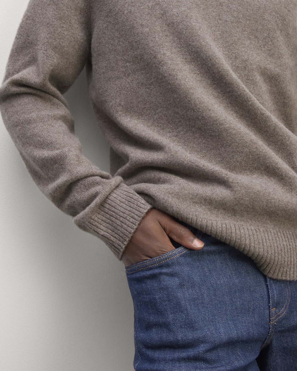 The Premium Merino Crew Neck Sweater | Taupe Melange – Everlane