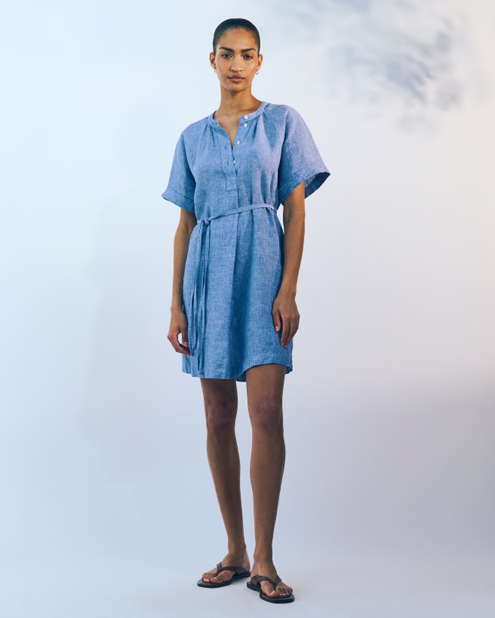 Everlane Popover Dress, Linen, Chambray, Size Small Everlane Popover Dress, Linen, Chambray, Size Small