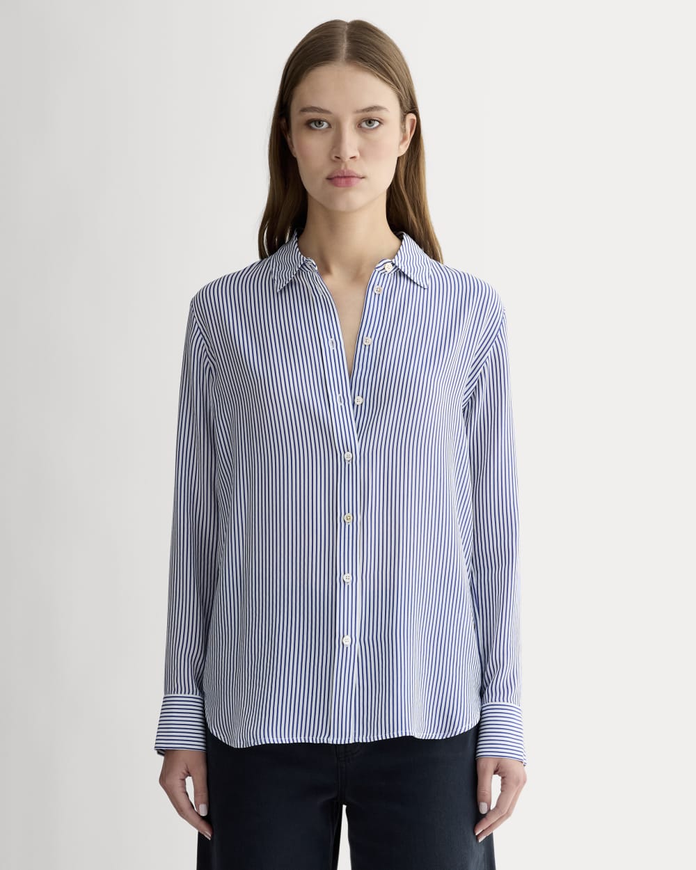 Must Have Shirt Washable Silk Blue