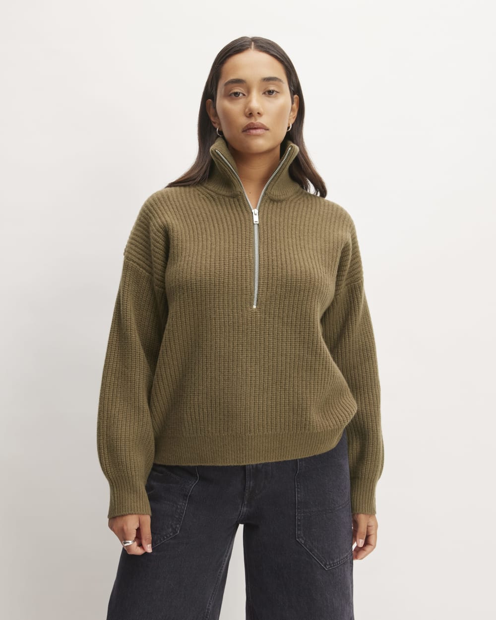 The Half-Zip Sweater in Luxe Merino | Beech – Everlane