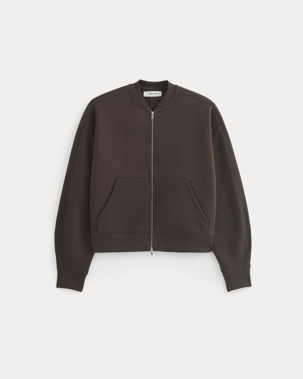 womens-fleece-bomber-jacket-dark-chocolate | alt