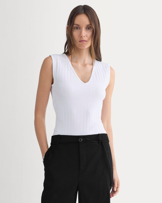 womens-v-neck-tank-in-pointelle-white | primary