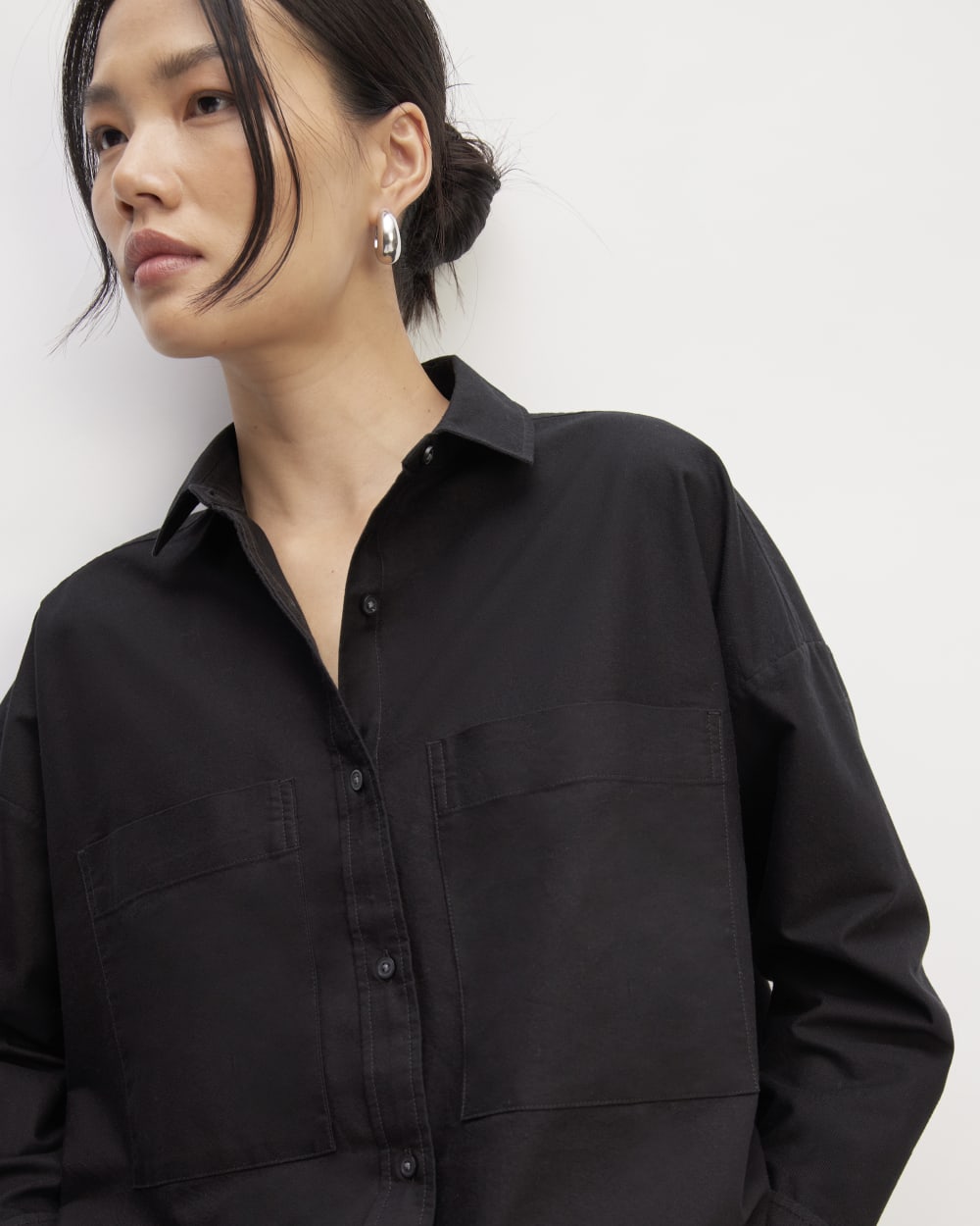 The Boxy Oxford | Black – Everlane