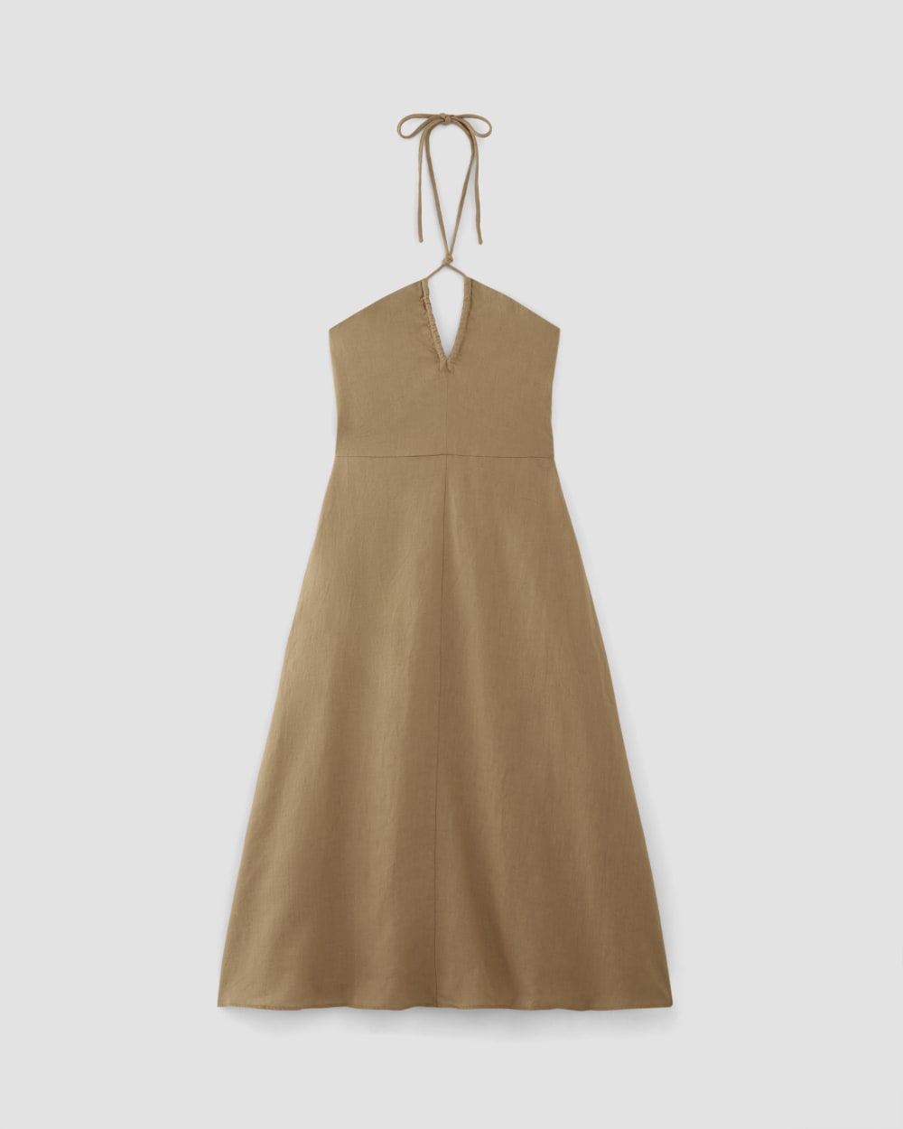 womens-linen-halter-neck-dress-tigers-eye | alt