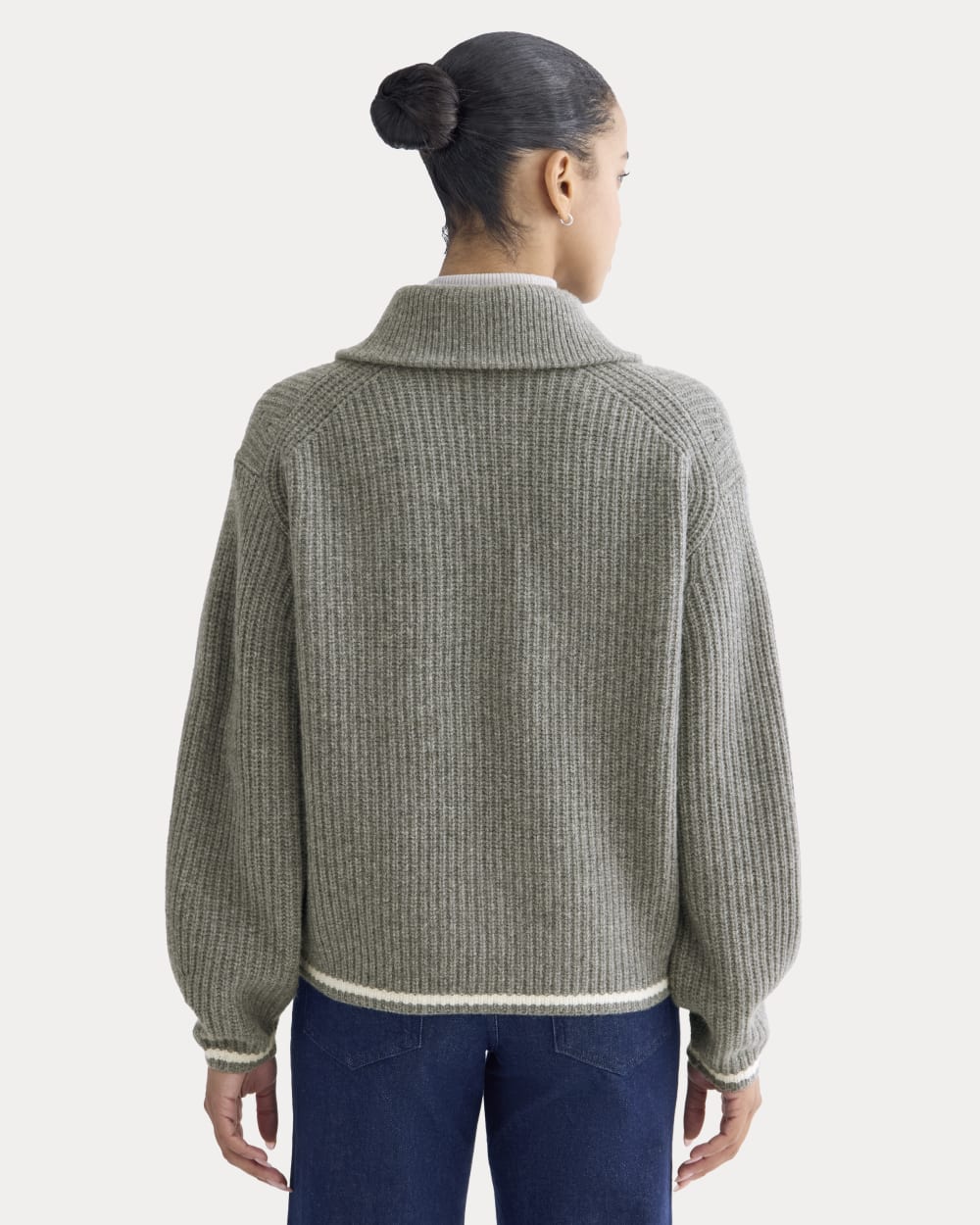 The Half-Zip Sweater in Luxe Merino | Heathered Grey – Everlane