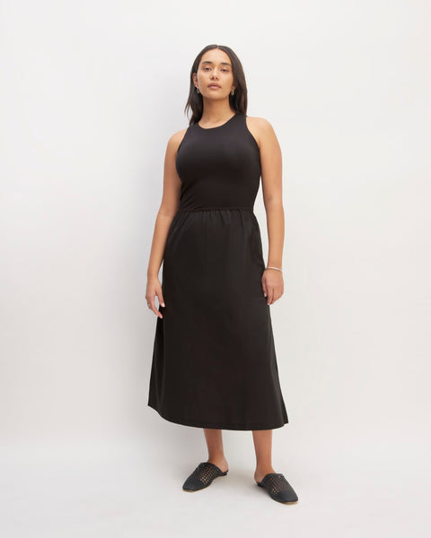 The Supima High-Neck Riviera Dress | Black  Everlane