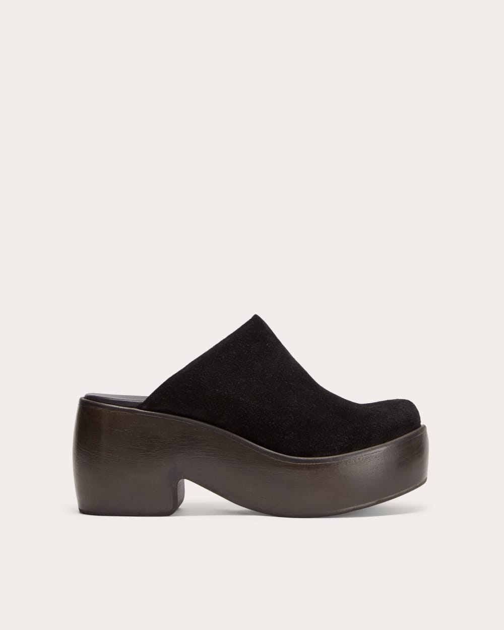 womens-wooden-puffa-clog-black-suede | primary