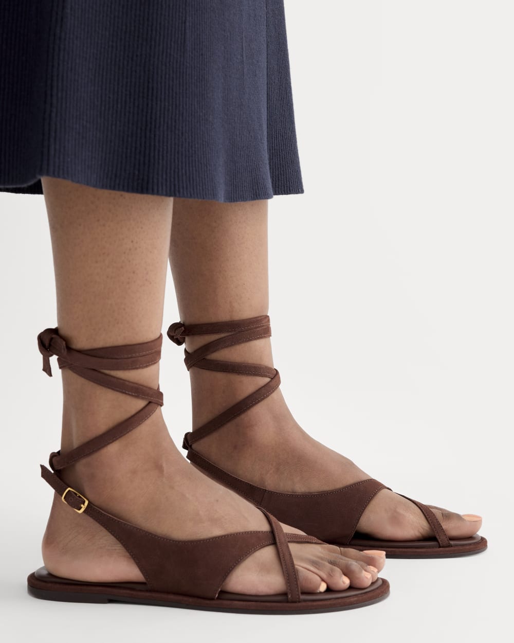 The Leather Crisscross Sandal | Burnt Umber – Everlane