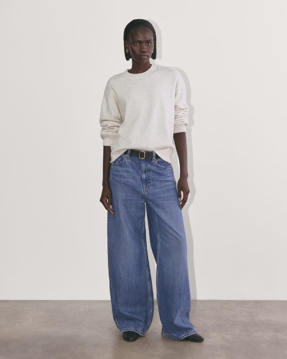 The Cocoon Crew in Plush Cotton | Heathered Oat – Everlane