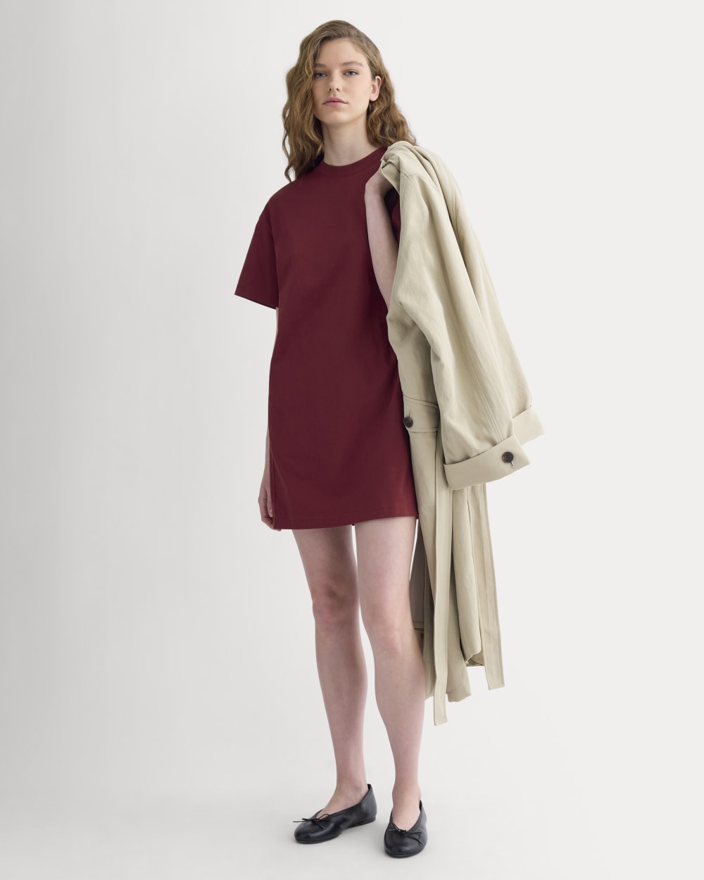 womens-weekend-tee-mini-dress-pomegranate | primary