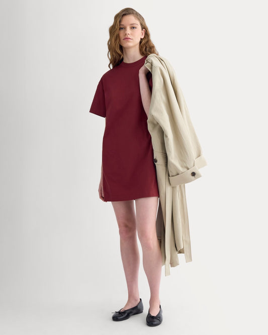womens-weekend-tee-mini-dress-pomegranate | primary