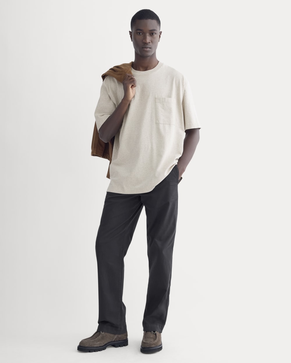 Oversized Classic Tee | Heathered Oatmeal – Everlane