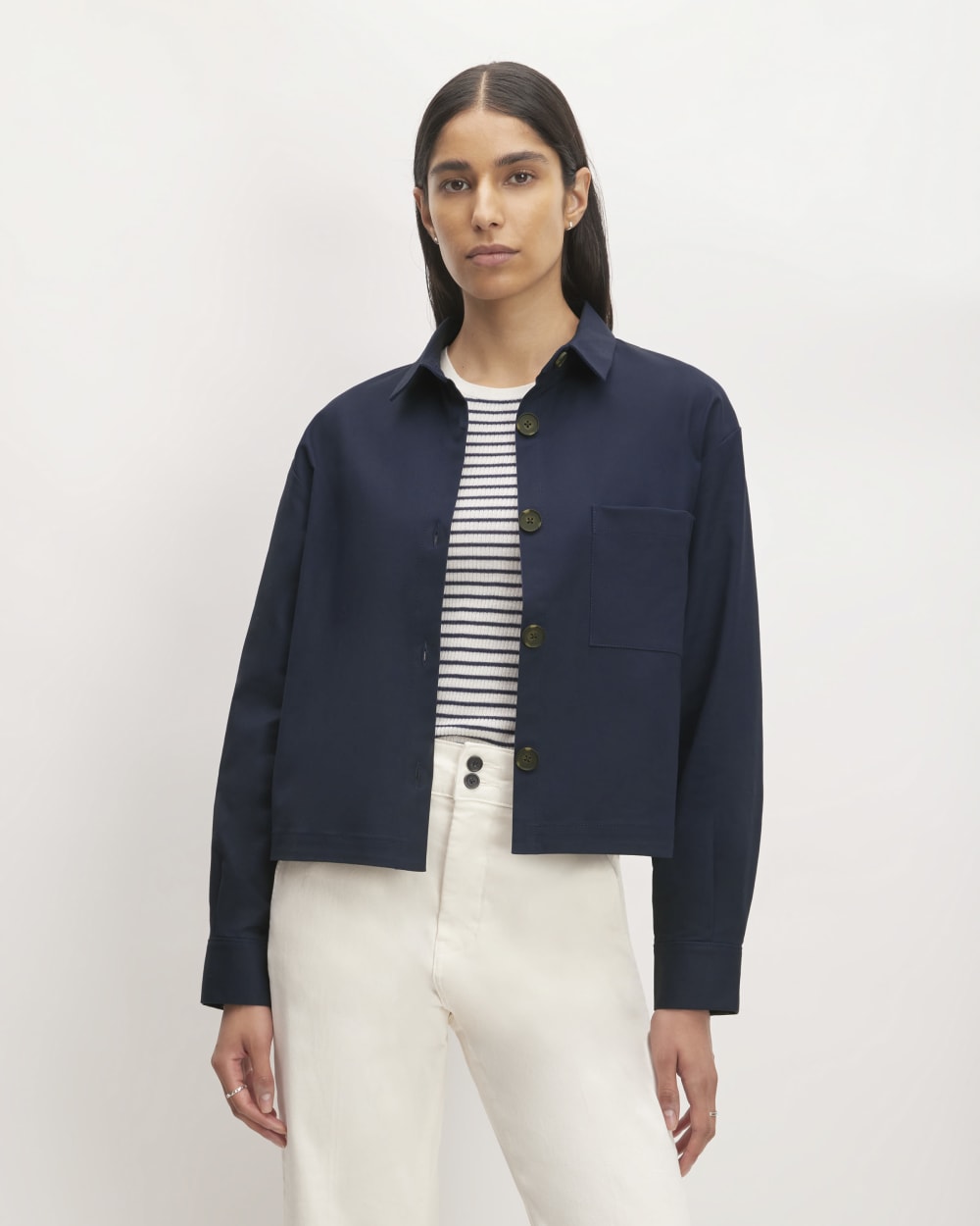 womens-structured-cotton-cropped-shirt-navy | primary