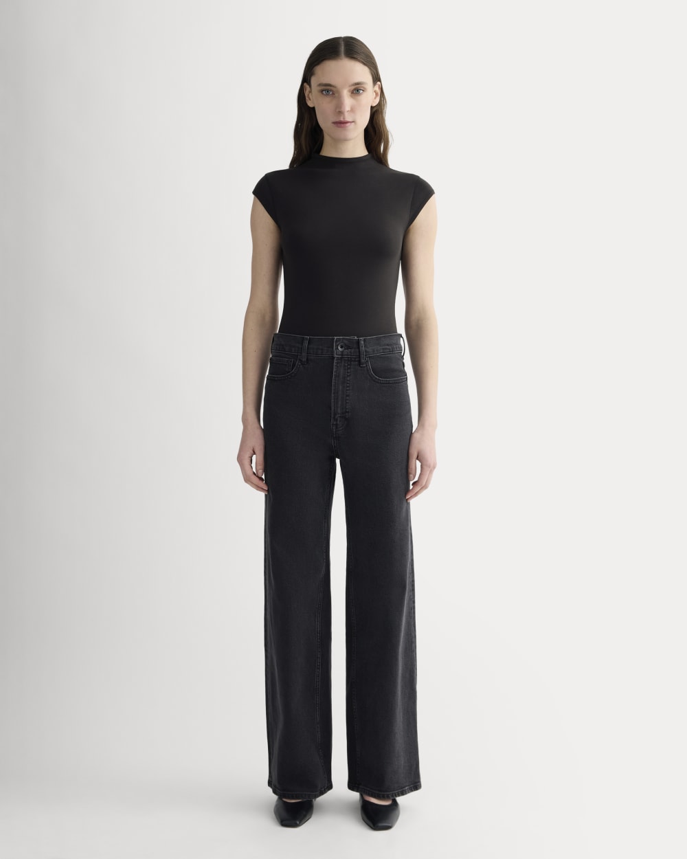 womens-form-funnel-neck-bodysuit-black | primary