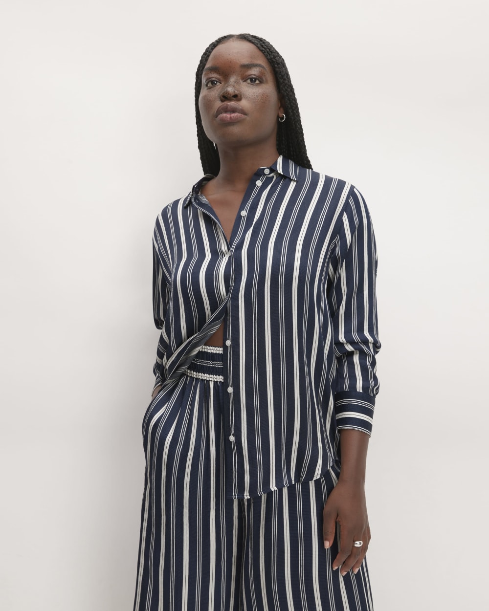 womens-satin-relaxed-shirt-navy-bone-stripe | primary