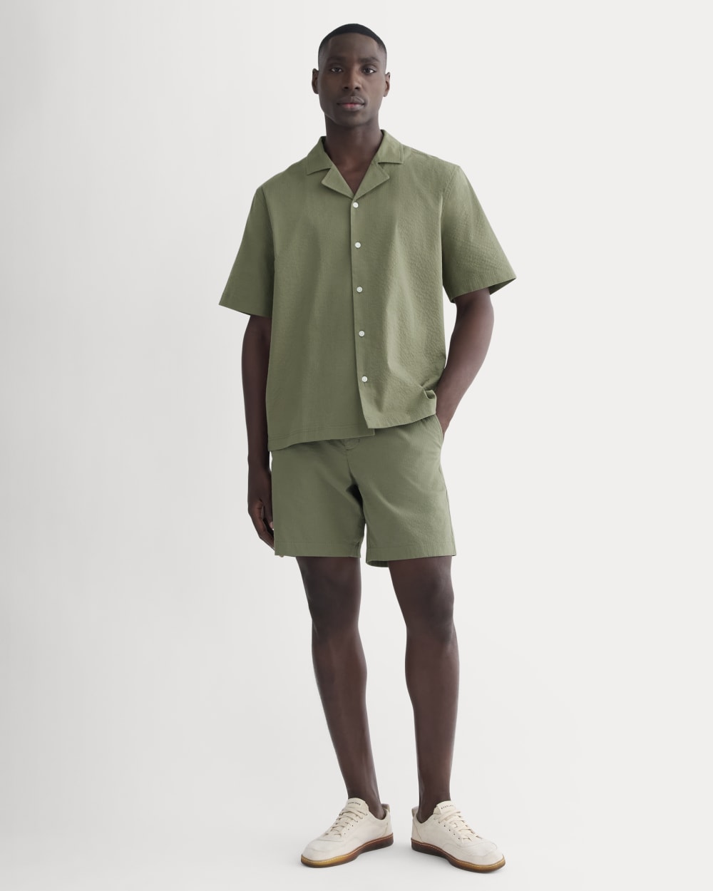 The Seersucker Resort Shirt | Lichen Green – Everlane