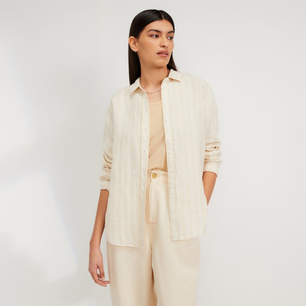 womens-relaxed-linen-shirt-sand-canvas-tan | primary