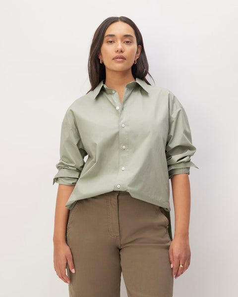 【GREEN】Supima cotton stripe shirt GREEN】Supima cotton stripe shirt 【公式通販】