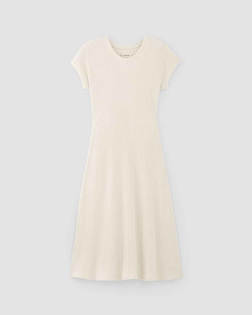 womens-rib-knit-cap-sleeve-midi-dress-bone | alt