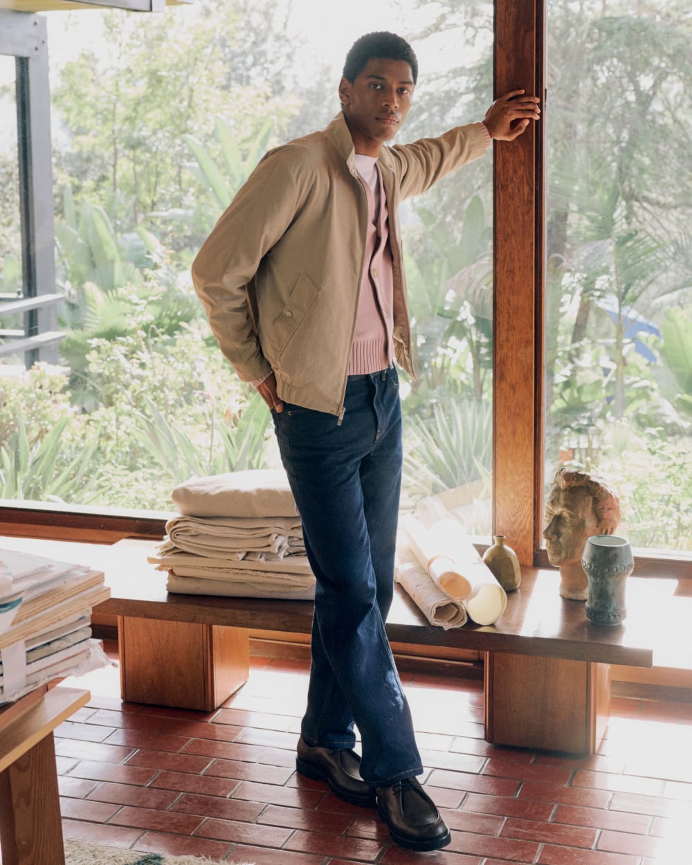 mens-recycled-nylon-harrington-jacket-trench-coat-khaki