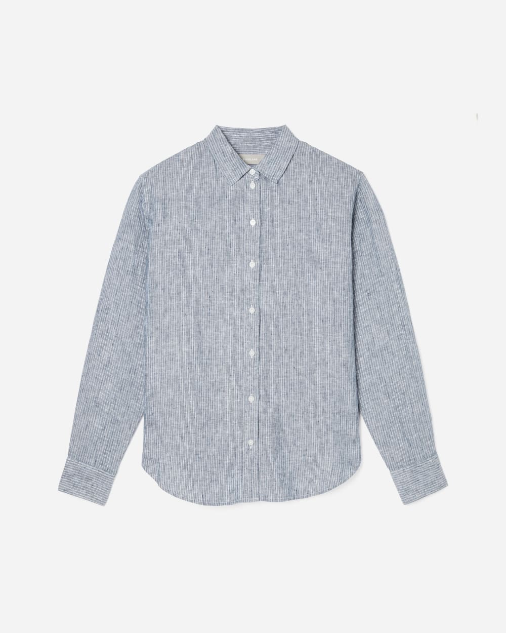 womens-relaxed-linen-shirt-blue-pinstripe | alt