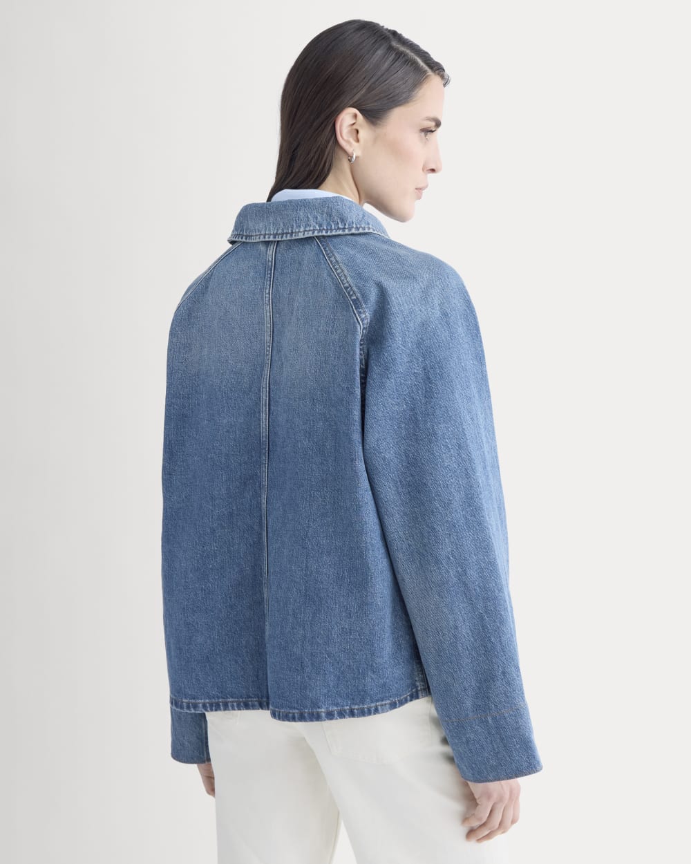 Cropped Denim Jacket | Medium Indigo – Everlane