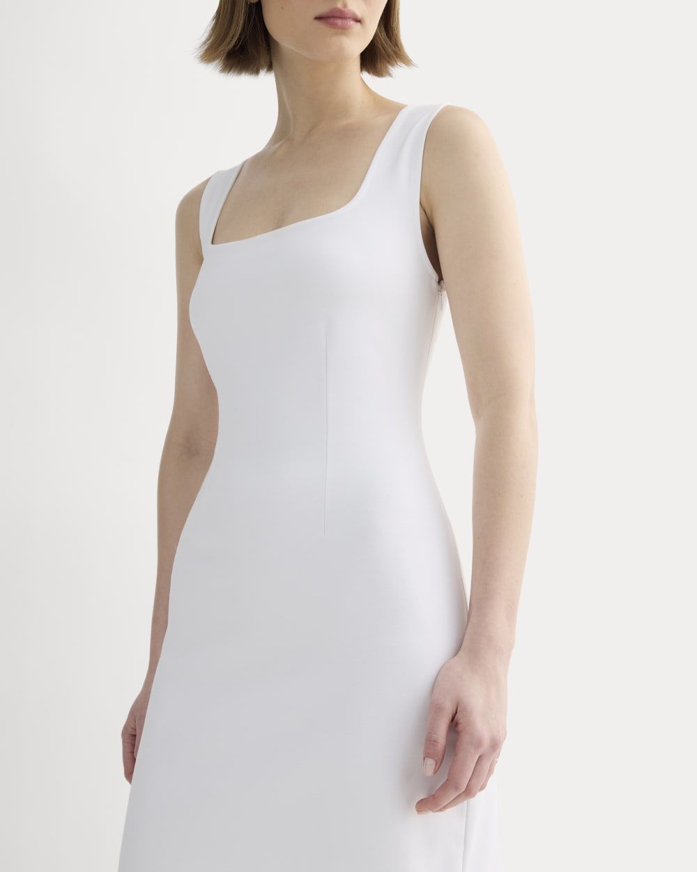 The Dream Square-Neck Dress | White – Everlane