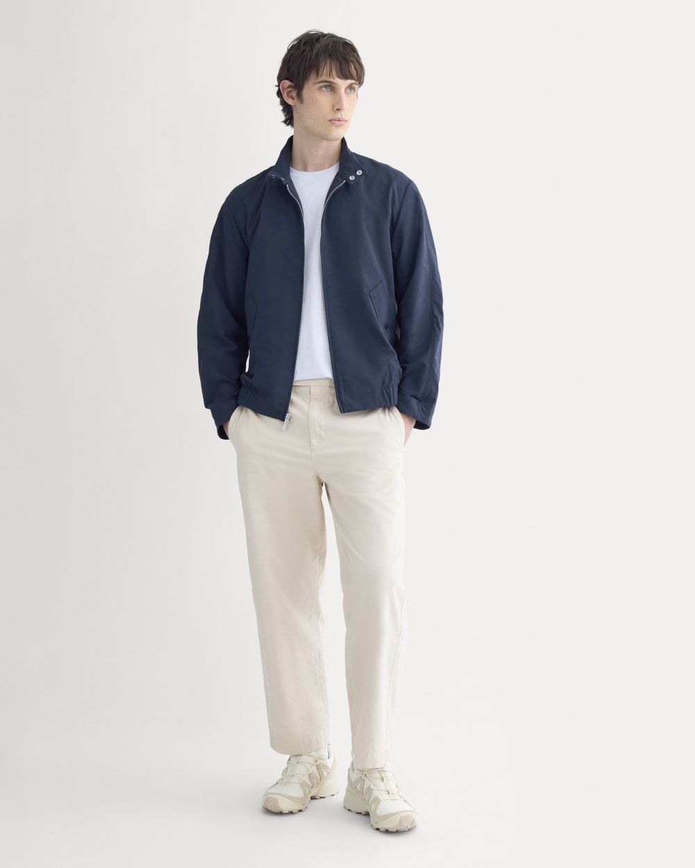 Cropped Slub Trouser