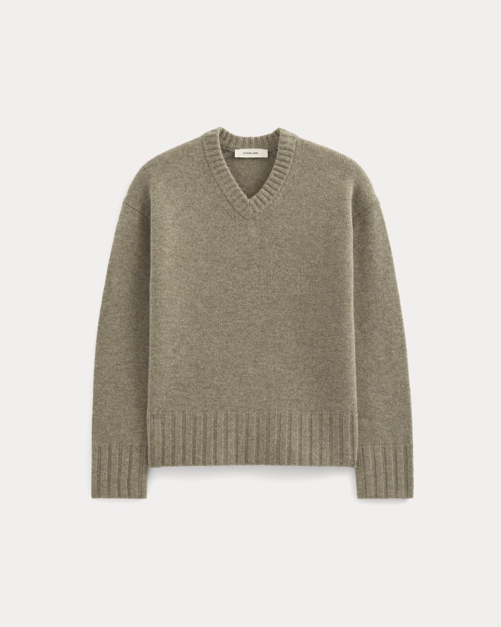 womens-v-neck-sweater-extrafine-merino-heather-soft-taupe | alt