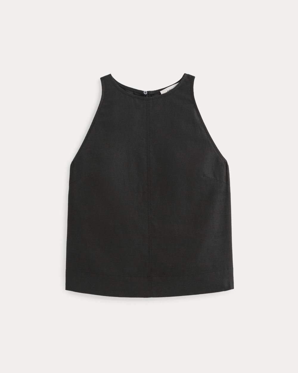 womens-linen-high-neck-tank-black | alt