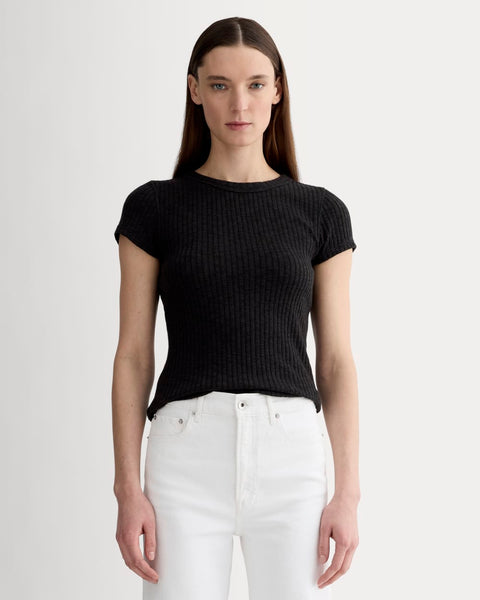 The Cozy Rib Tee | Black – Everlane