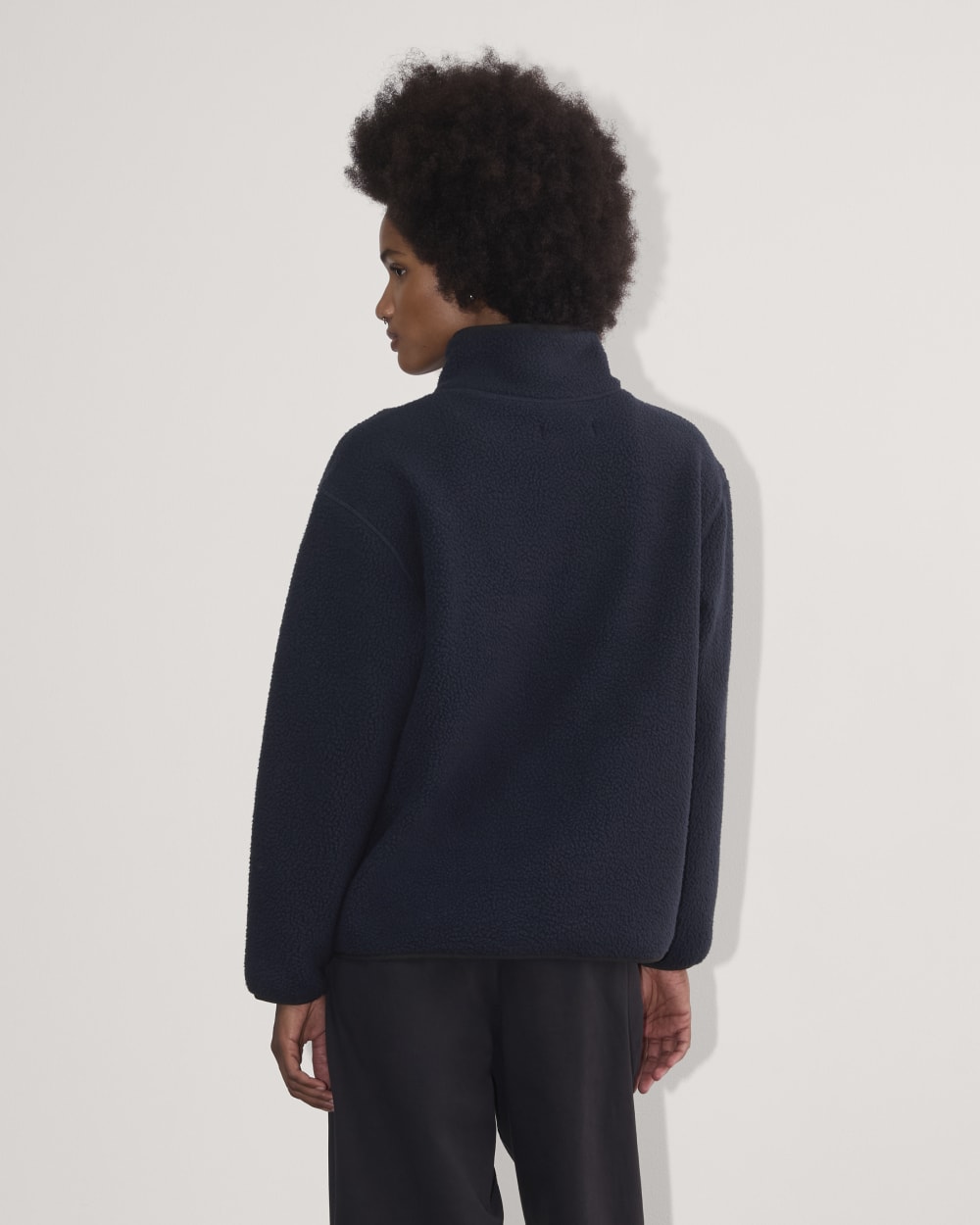 The ReNew Fleece Oversized Half-Zip | Navy – Everlane