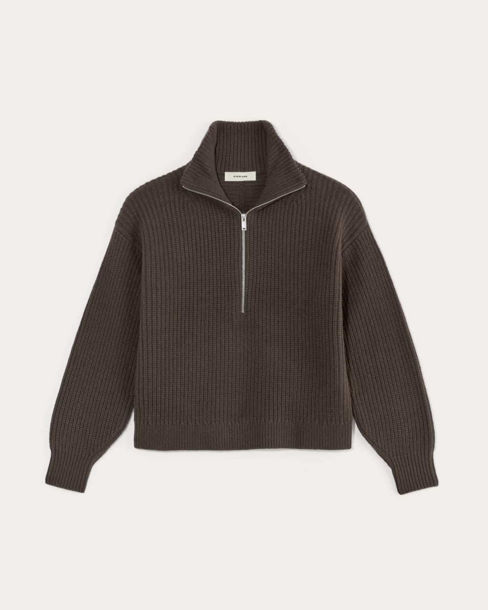 The Half-Zip Sweater in Luxe Merino | Earth Brown – Everlane