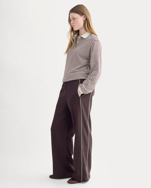 Luxe Fleece Track Pant | Dark Chocolate