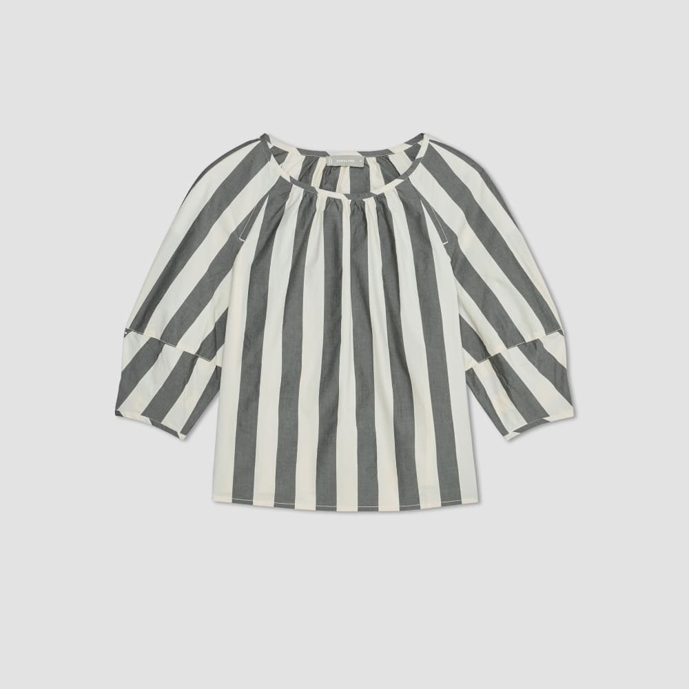 womens-poplin-scoop-neck-top-bone-black | alt