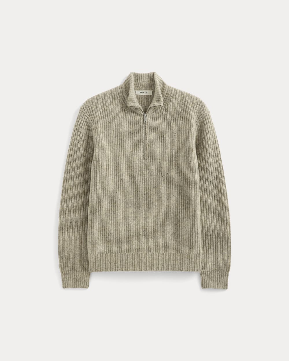 The Felted Merino Half-Zip Sweater | Heather Gravel Donegal – Everlane