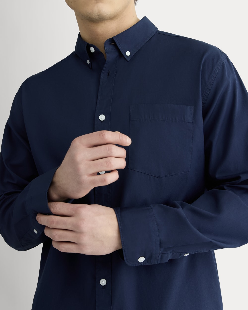 The Washed Poplin Shirt | Navy – Everlane