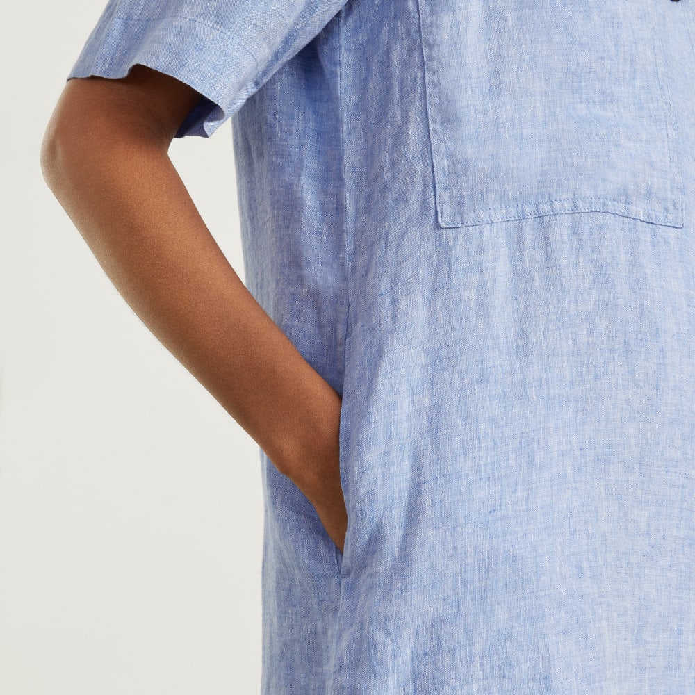 chinese dress ladies The Linen Workwear Dress