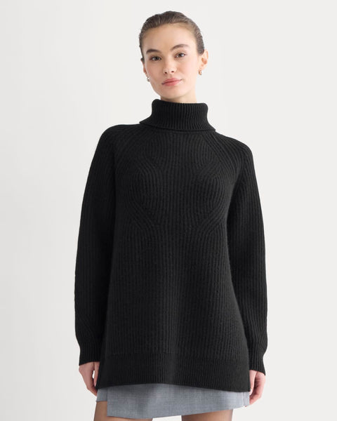 Cocoon Turtleneck in Wool Cashmere | Black – Everlane