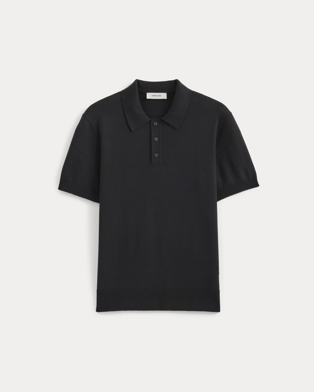 mens-no-sweat-sweater-polo-black | alt