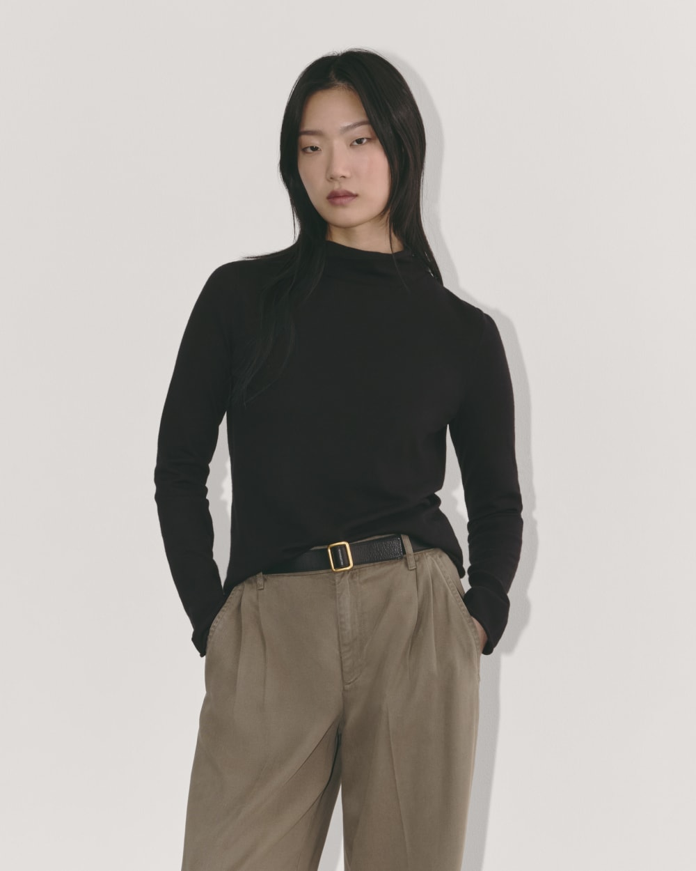 womens-funnel-neck-cotton-cashmere-black | primary