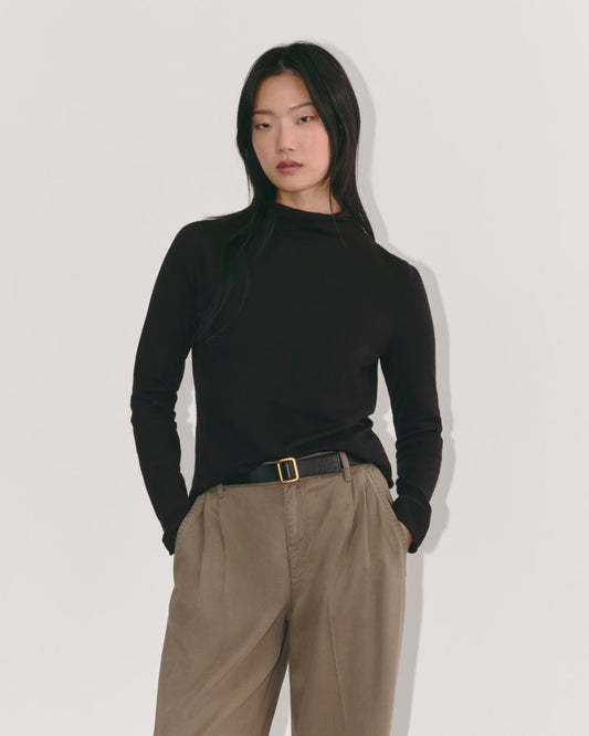 womens-funnel-neck-cotton-cashmere-black | primary